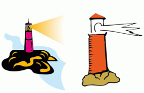 2款灯塔建筑矢量图下载